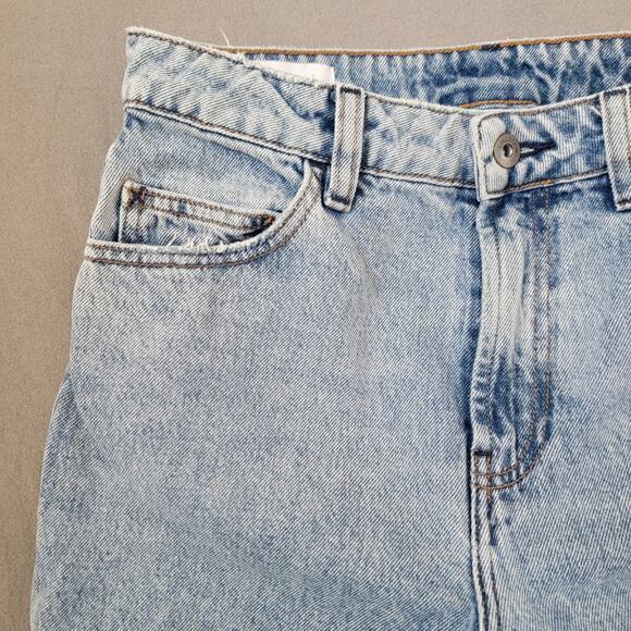 Collusion Jeans X005 28X32 Acid Wash High Rise Tapered Chewed Hem Straight - Picture 5 of 14